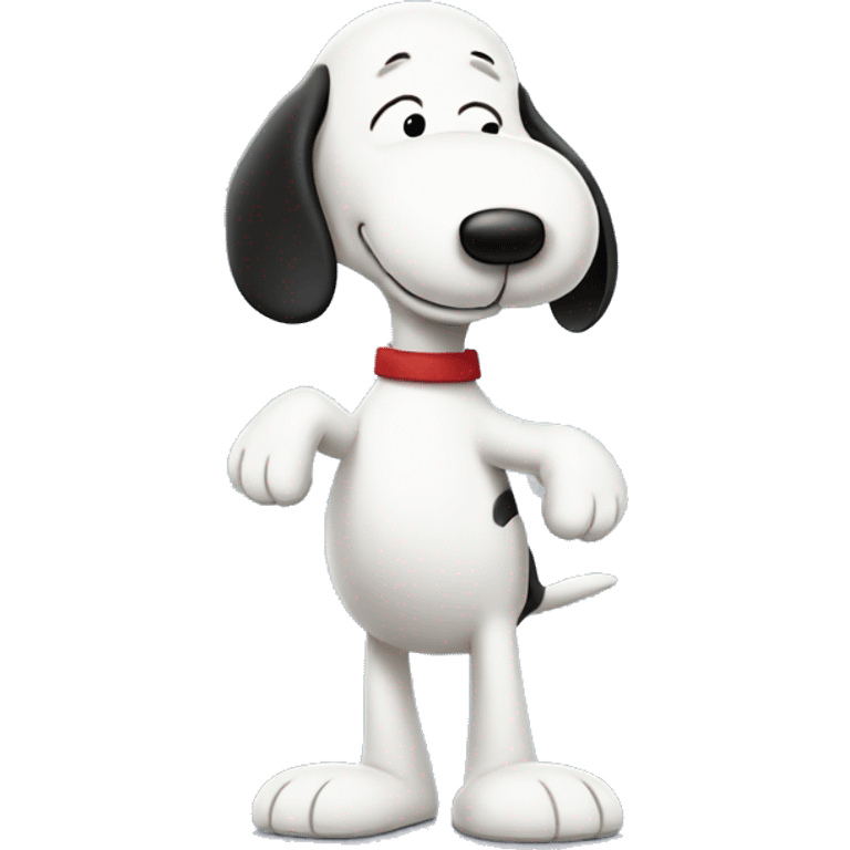 SNOOPY standing on 2 legs emoji