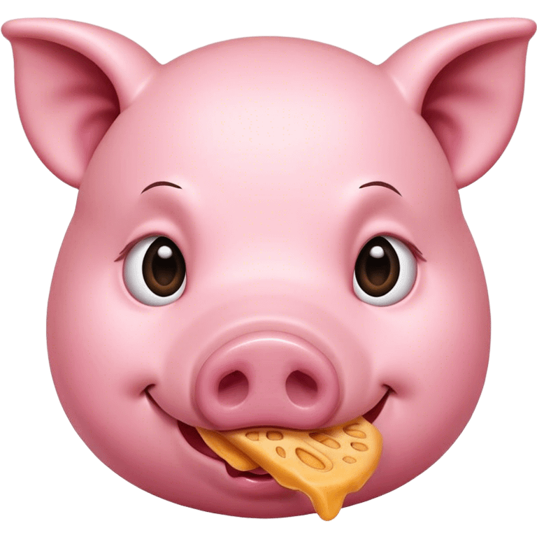 Pig eating food emoji