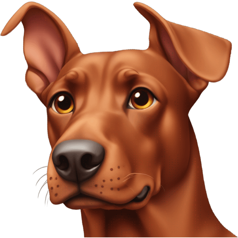 Red Doberman floppy ears emoji