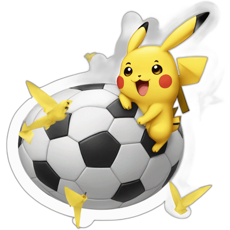 ronaldo qui frappe pikachu emoji