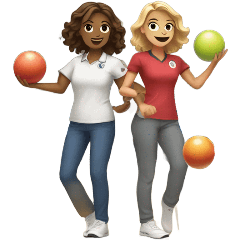 taylor and caitlyn bowling emoji