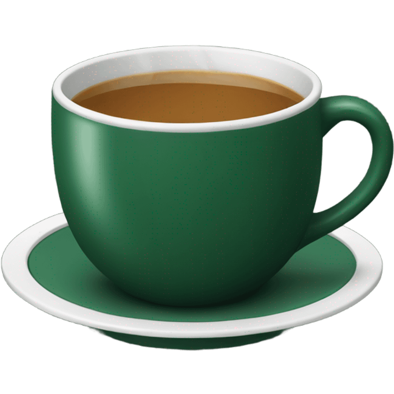 nice round dark green cup of hot chai tea dark green mug emoji