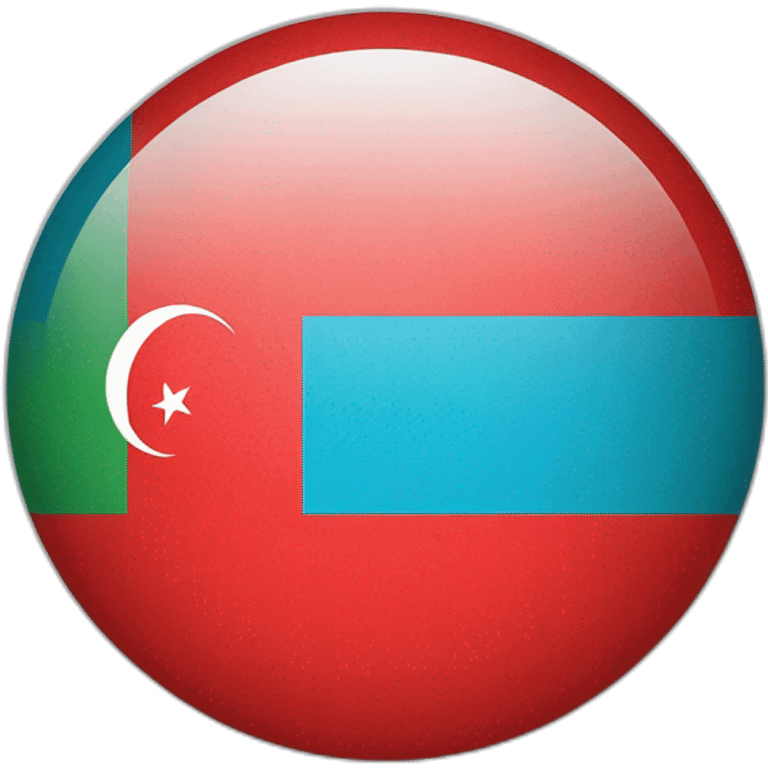 Turkiye and azerbaijan flag mixed emoji