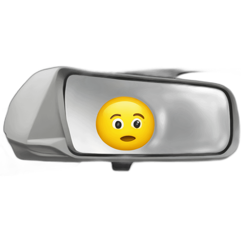 Rear view mirror emoji