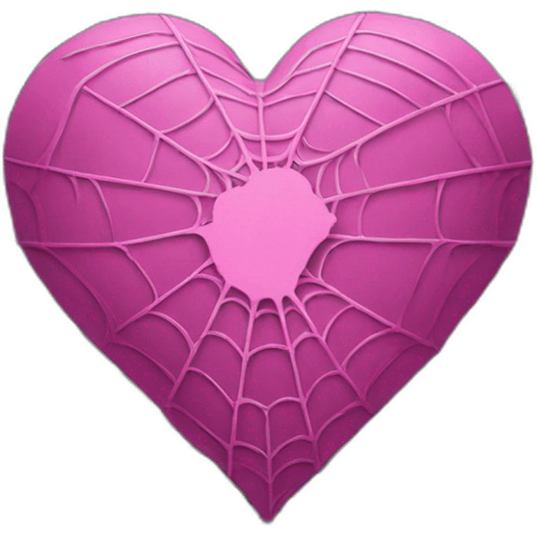 pink heart in a black spiderweb  emoji