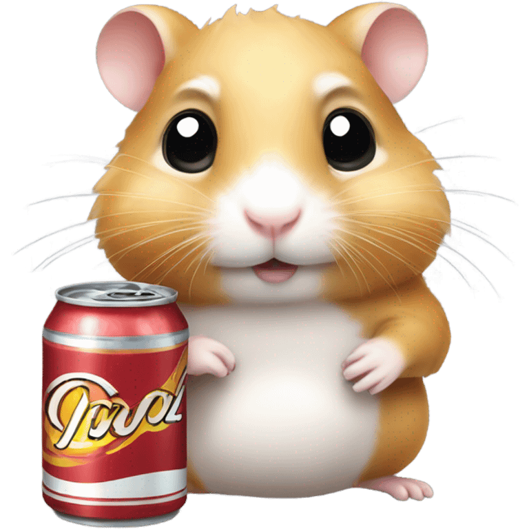 hamster with a soda emoji