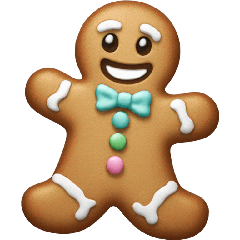 Pastel gingerbread man emoji