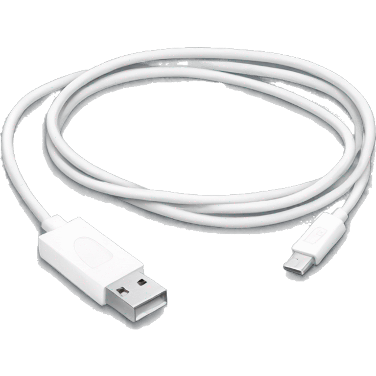 White usb cable emoji