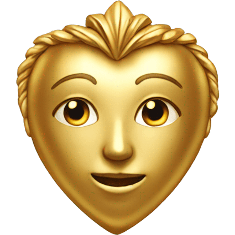 gold divine heart emoji