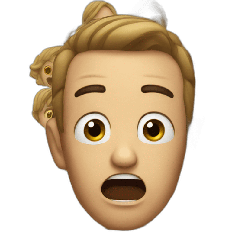 scared male emoji