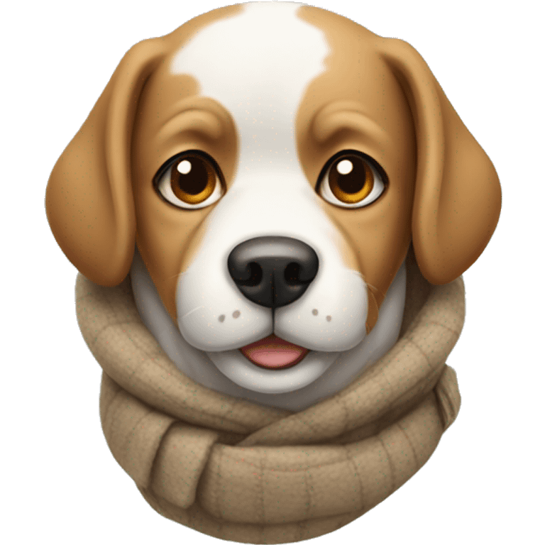 Dog in winter  clothes emoji