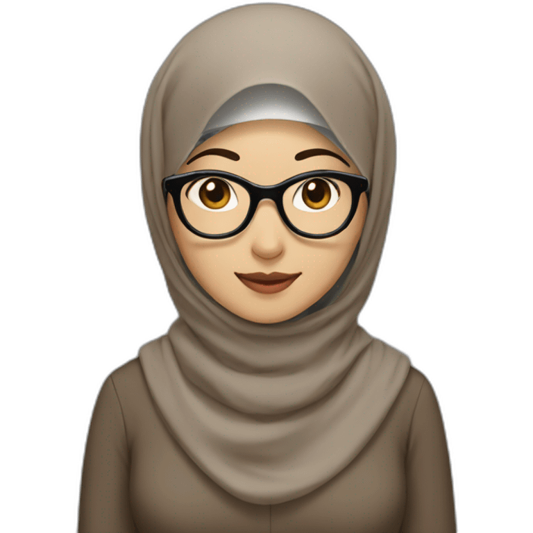 asian-woman-wearing-brown-hijab-and-black-shirt-and-rounded-glasses emoji