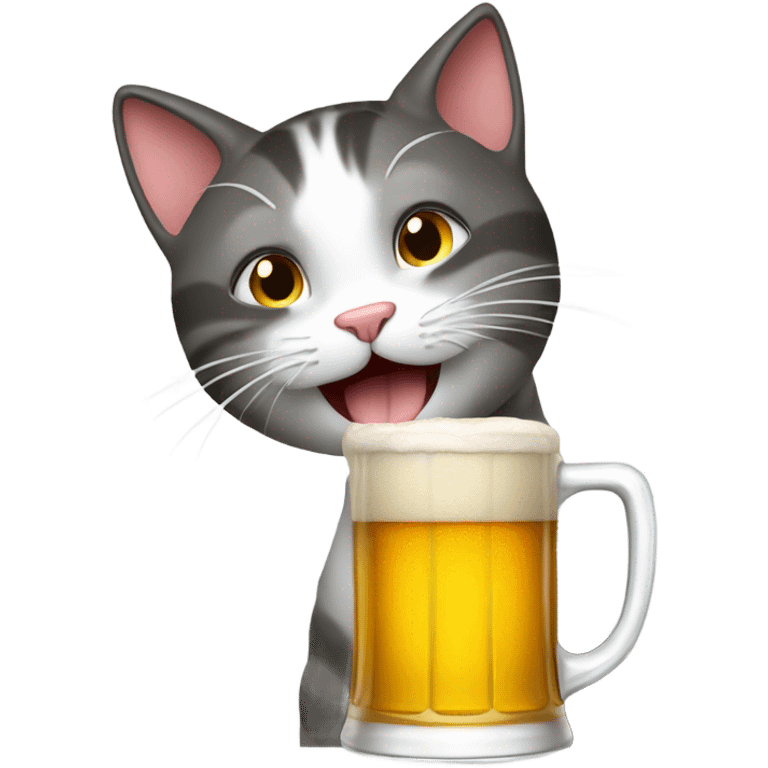 Cat drinking beer  emoji