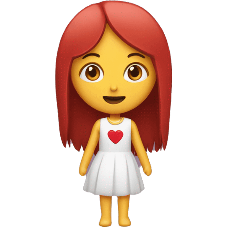 Chica con pestañas largas y un corazón  emoji