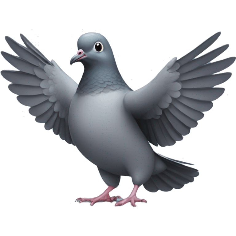 Pigeon with jazz hands emoji