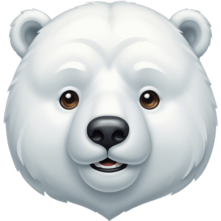 Polarbear with moustache emoji