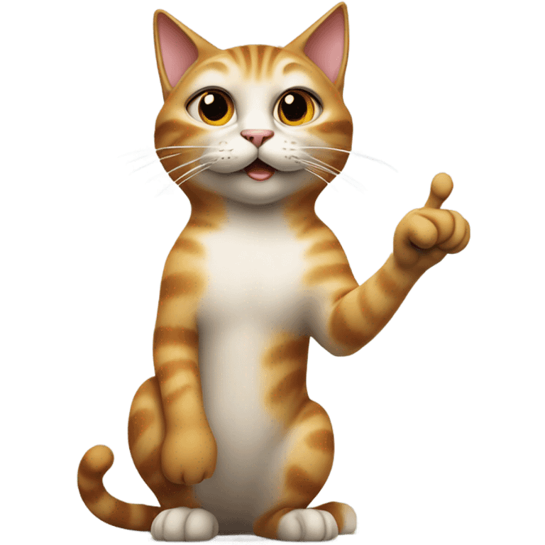 Cat flipping off someone emoji