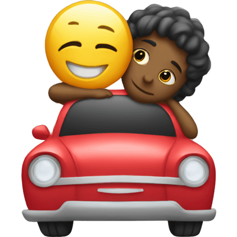 emoji hugging car emoji