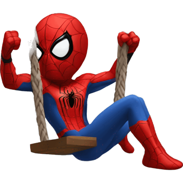 Spider-Man on a swing emoji