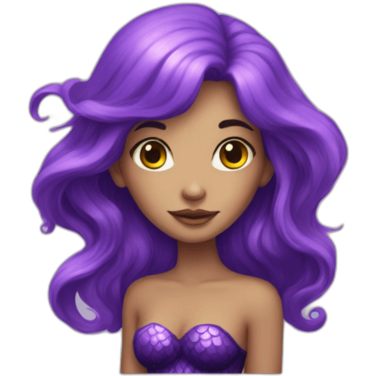 beautiful radioactive mermaid with purple hair emoji