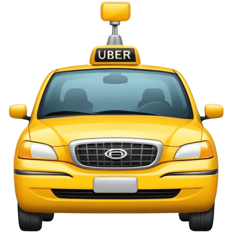 uber taxi yellow emoji