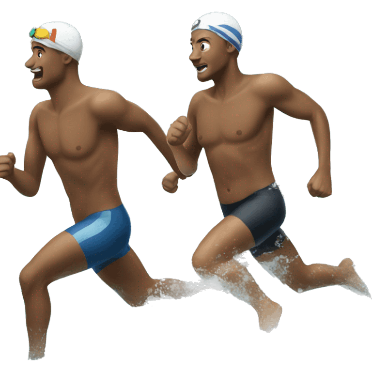 swim and run emoji