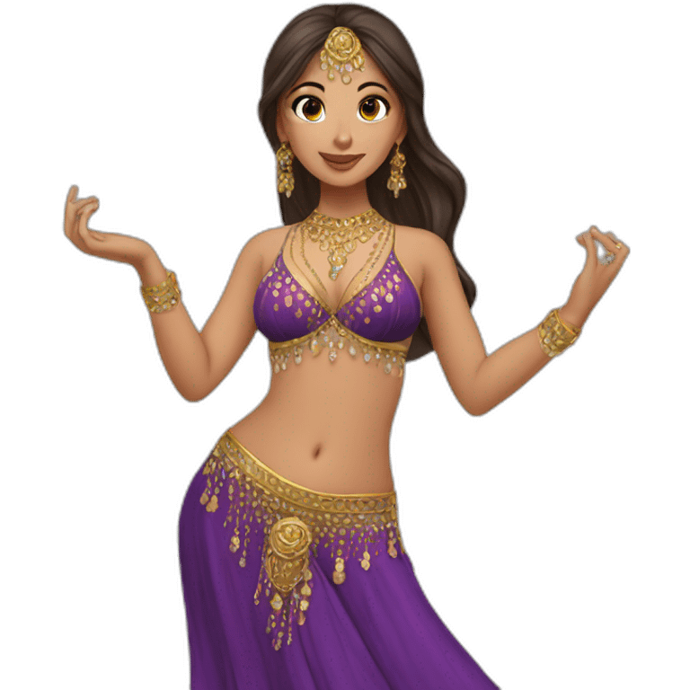 bellydance brunette emoji