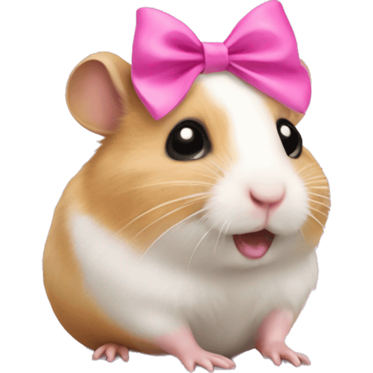 Hamster with pink bow emoji