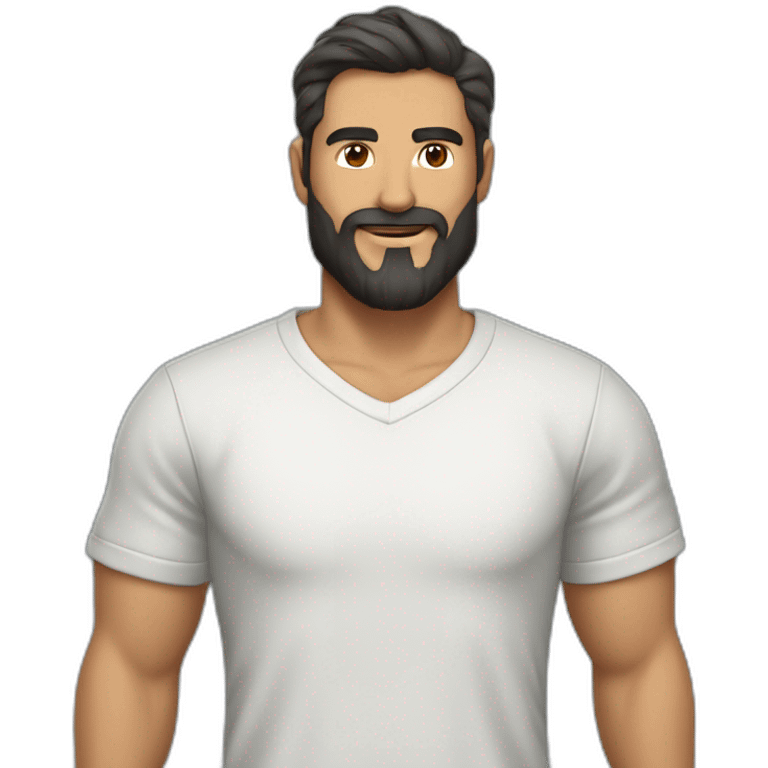 Hombre con barba y camiseta de magallanes emoji