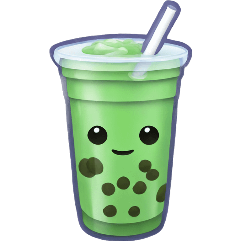 green bubble tea emoji