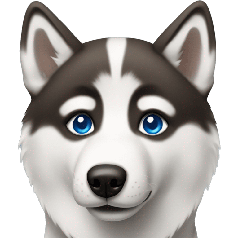 husky with one blue eye and one brown eye emoji