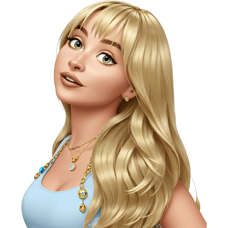 blonde girl with jewelry emoji