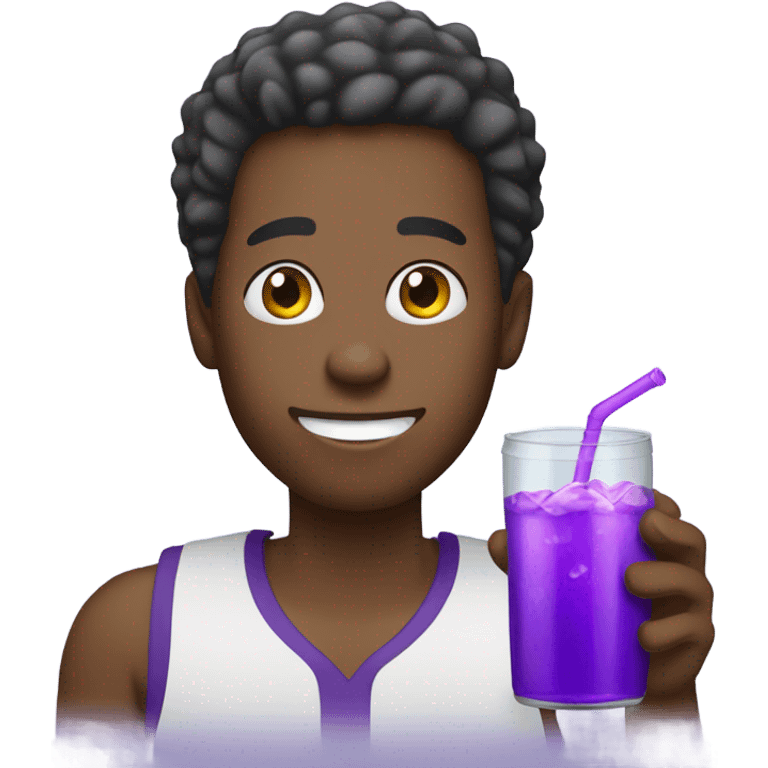 african american guy drinking purple koolaide emoji