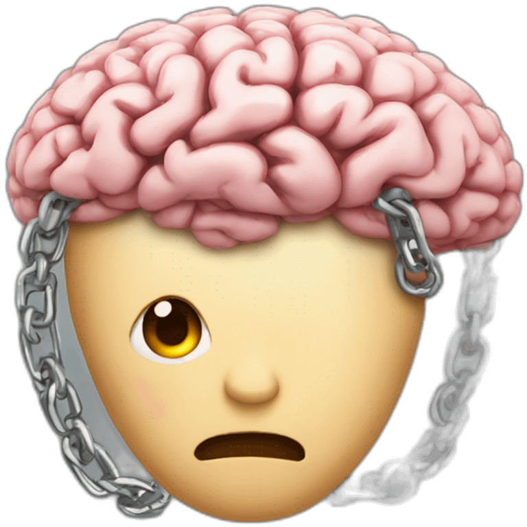 chained brain emoji