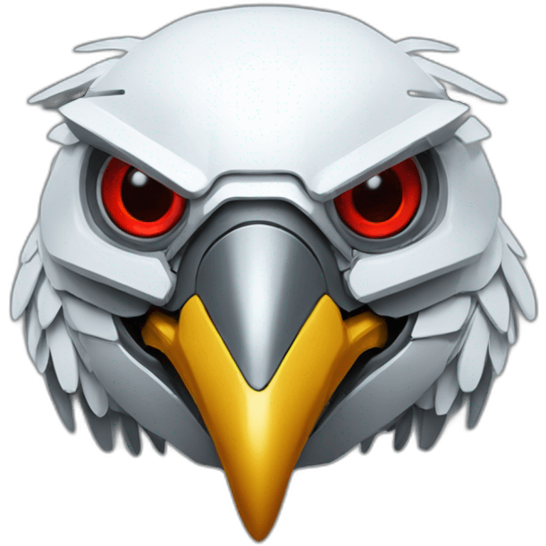 mecha eagle head red emoji