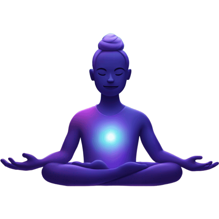 Meditating with aura colors around ￼ emoji