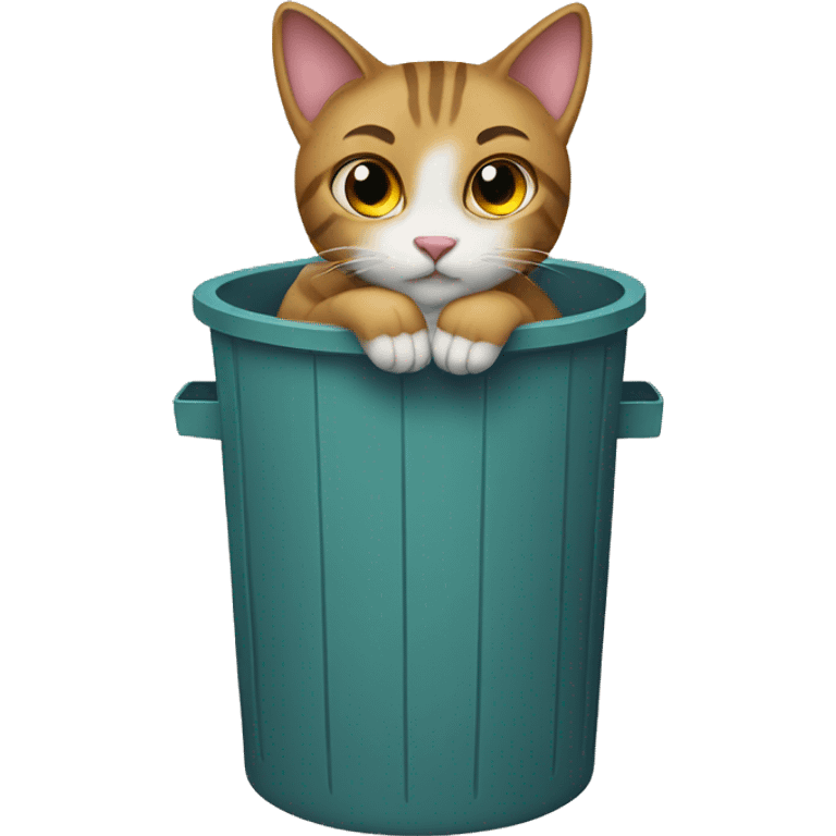 Cat in trash-can emoji