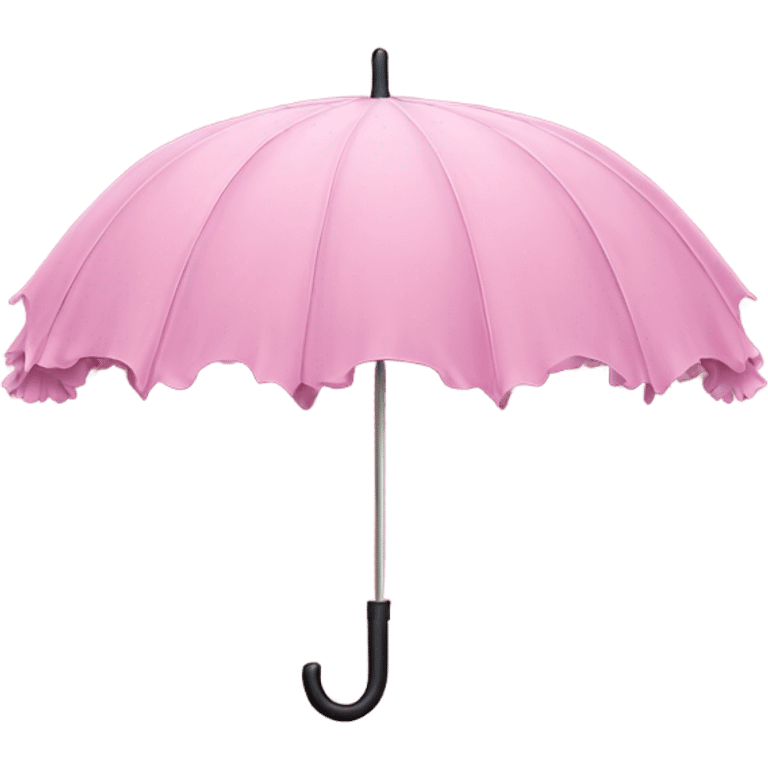 Detailed pink umbrella with large ruffles emoji