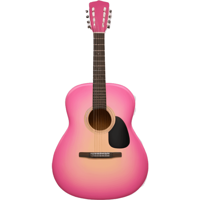 Pink acoustic guitar  emoji