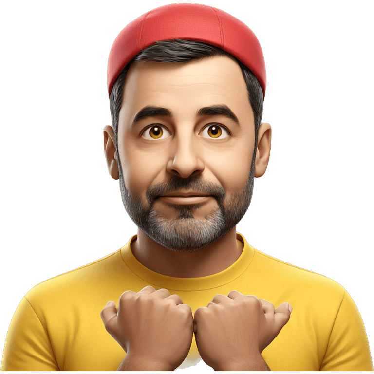 male portrait in yellow shirt emoji