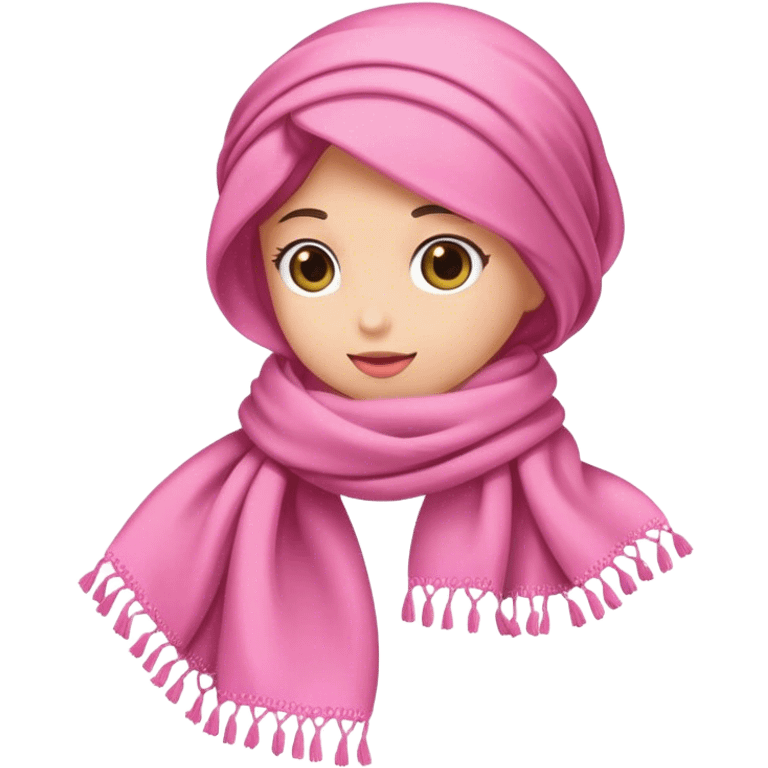 Pink scarf emoji