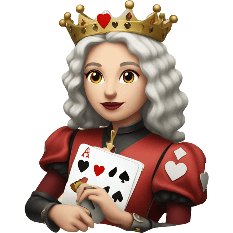 Queen of hearts playing Card but with Rhaenyra Targaryen  emoji