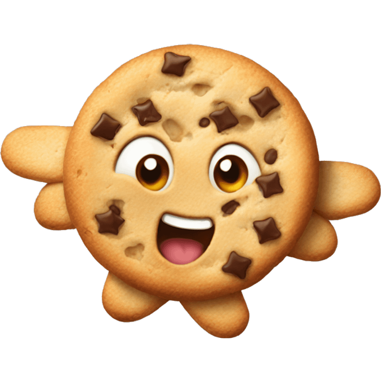 flying cookie emoji