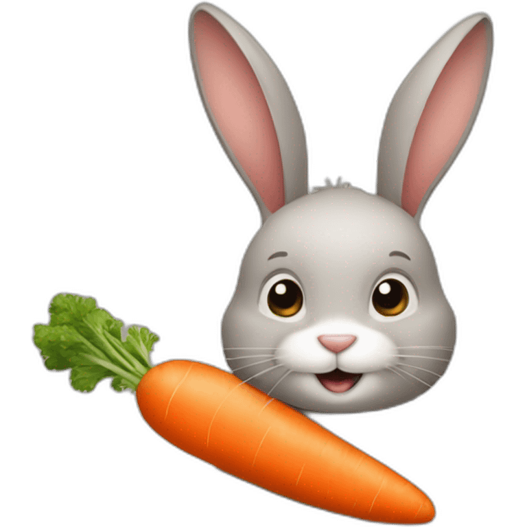 rabbit and carrot emoji