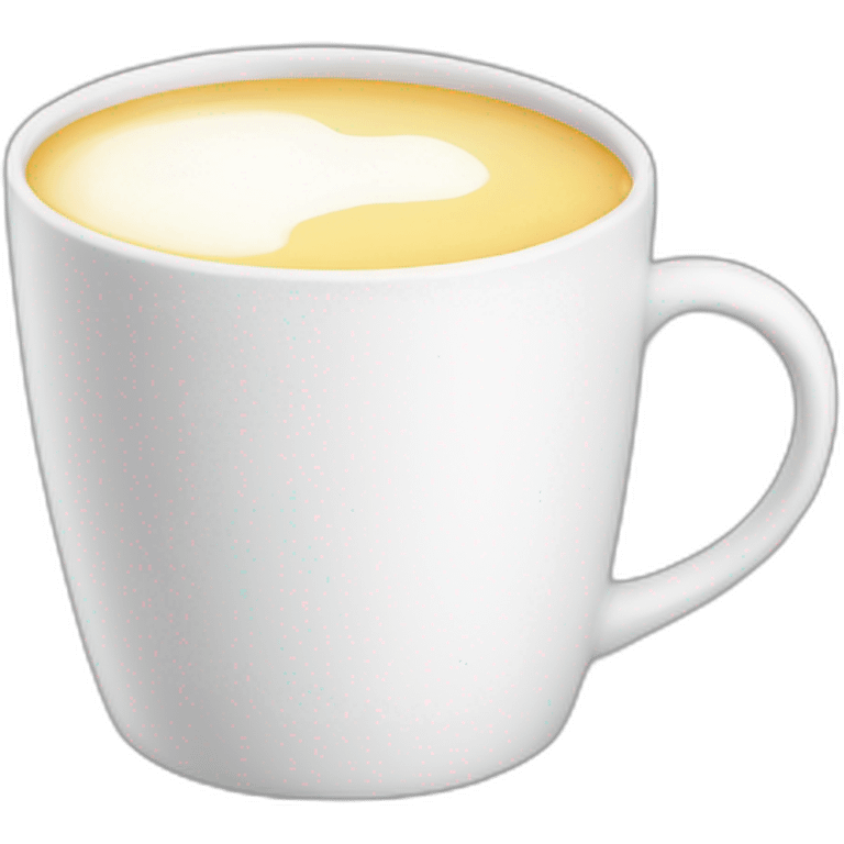 There is milk in the white mug emoji