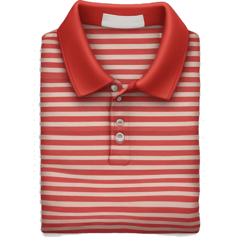  striped polo shirt red emoji