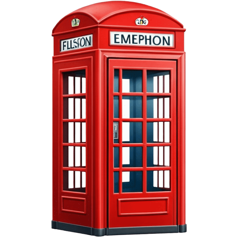 A red phone booth  emoji