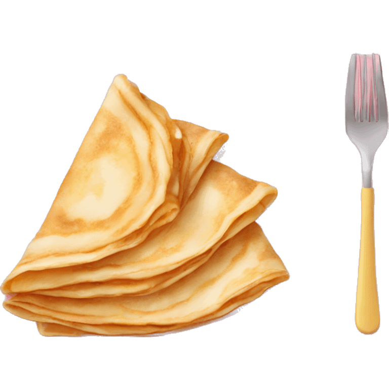 Crepes on a pink plate emoji