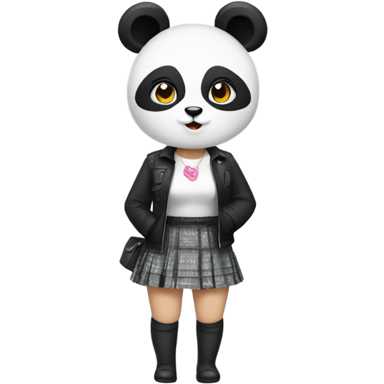 Panda with a mini skirt emoji