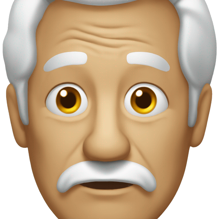 Sardonic old man portrait emoji